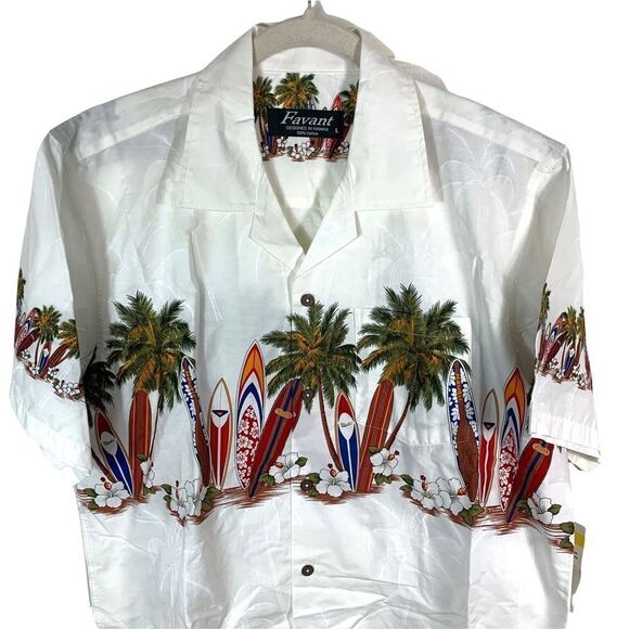 Favant Hawaiian Palm Surf Button Down Shirt - Picture 5 of 9